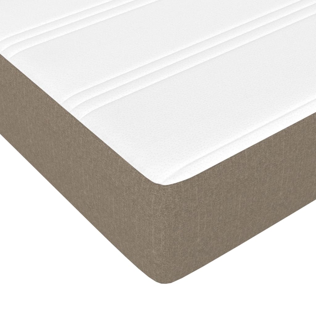 vidaXL Στρώμα με Pocket Springs Taupe 140x200x20 εκ. Υφασμάτινο