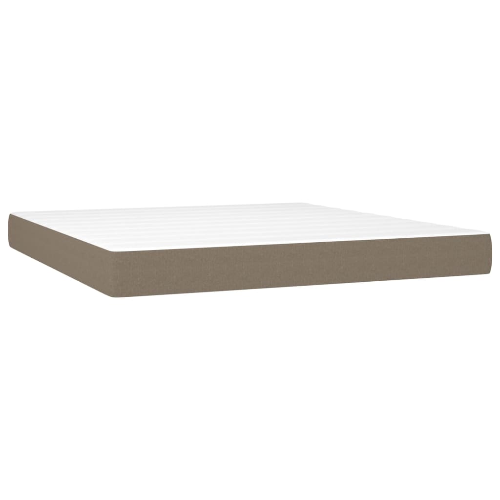 vidaXL Στρώμα με Pocket Springs Taupe 180x200x20 εκ. Υφασμάτινο