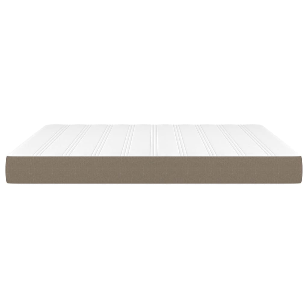 vidaXL Στρώμα με Pocket Springs Taupe 180x200x20 εκ. Υφασμάτινο