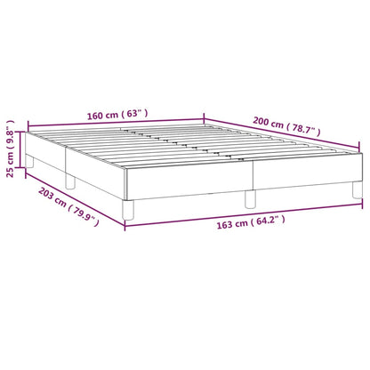 vidaXL Σκελετός Κρεβατιού Χωρίς Στρώμα Μαύρο 160x200 εκ.Υφασμάτινο