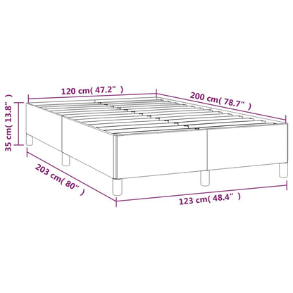 vidaXL Σκελετός Κρεβατιού Χωρίς Στρώμα Μαύρο 120x200 εκ. Υφασμάτινο