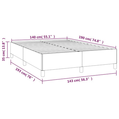 vidaXL Σκελετός Κρεβατιού Χωρίς Στρώμα Μαύρο 140x190 εκ. Υφασμάτινο