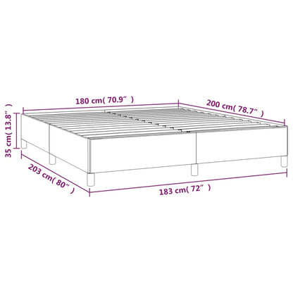 vidaXL Σκελετός Κρεβατιού Χωρίς Στρώμα Μαύρο 180x200 εκ. Υφασμάτινο