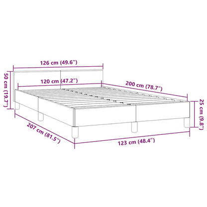 vidaXL Σκελετός Κρεβατιού Χωρίς Στρώμα Μαύρο 120x200 εκ. Υφασμάτινο