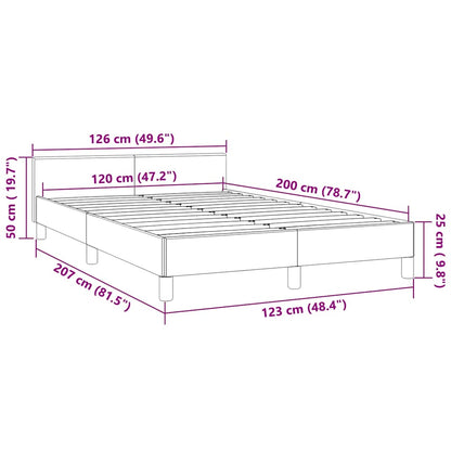 vidaXL Σκελετός Κρεβατιού Χωρίς Στρώμα Μαύρο 120x200 εκ. Βελούδινο