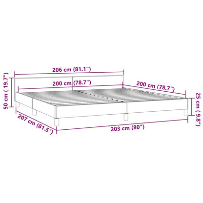 vidaXL Σκελετός Κρεβατιού Χωρίς Στρώμα Μαύρο 200x200 εκ. Βελούδινο