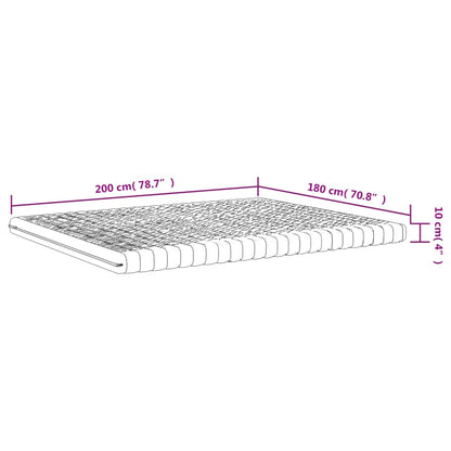 vidaXL Στρώμα Αφρού 7 Ζωνών Σκληρότητα 20 ILD Λευκό 180 x 200 εκ.