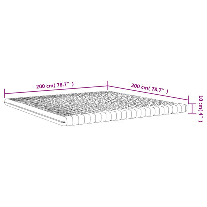 vidaXL Στρώμα Αφρού 7 Ζωνών Σκληρότητα 20 ILD Λευκό 200 x 200 εκ.