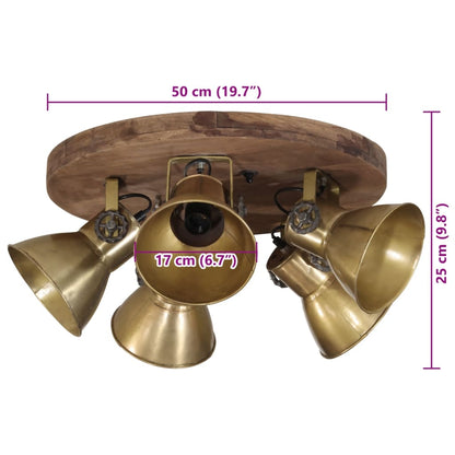 vidaXL Φωτιστικό Οροφής 25 W Αντικέ Ορείχαλκος 50x50x25 εκ. Ε27