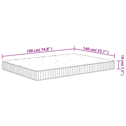 vidaXL Στρώμα με Pocket Springs Μεσαία 140x190 εκ.