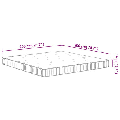 vidaXL Στρώμα με Pocket Springs Μεσαία Σκληρότητα 200 x 200 εκ.