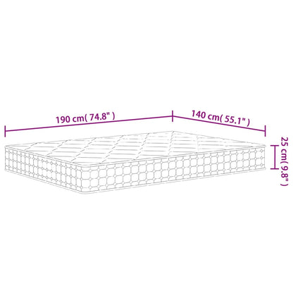 vidaXL Στρώμα με Pocket Springs Μεσαία Σκληρότητα 140x190 εκ.