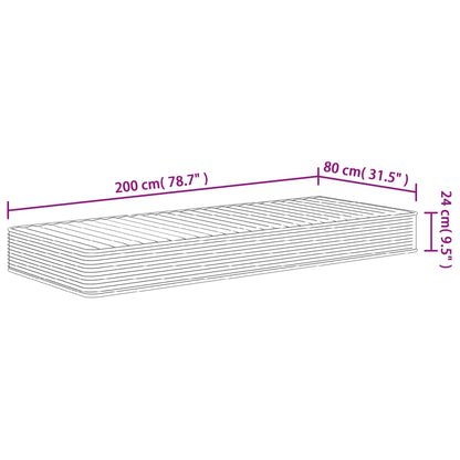 vidaXL Στρώμα Αφρού Medium Soft 80x200 εκ.