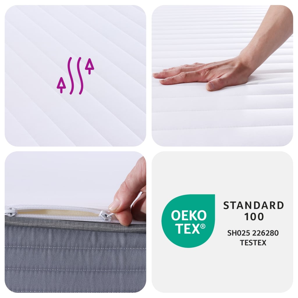 vidaXL Στρώμα Αφρού Medium Soft 90x200 εκ.