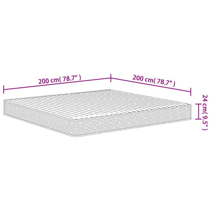 vidaXL Στρώμα Αφρού Medium Soft 200x200 εκ.