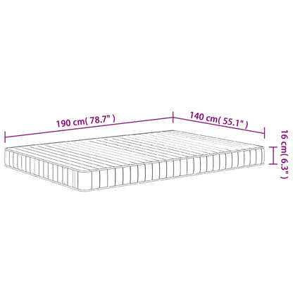 vidaXL Στρώμα Αφρού Medium Soft 140x190 εκ.