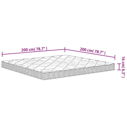 vidaXL Στρώμα Αφρού Medium Soft 200x200 εκ.