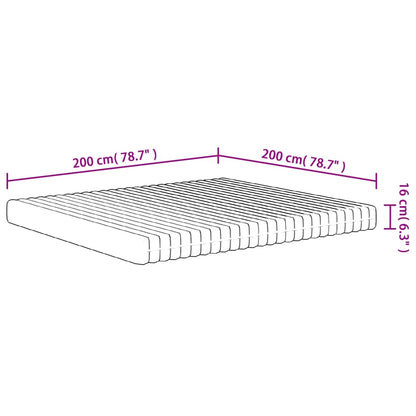 vidaXL Στρώμα Αφρού Medium Soft 200x200 εκ.