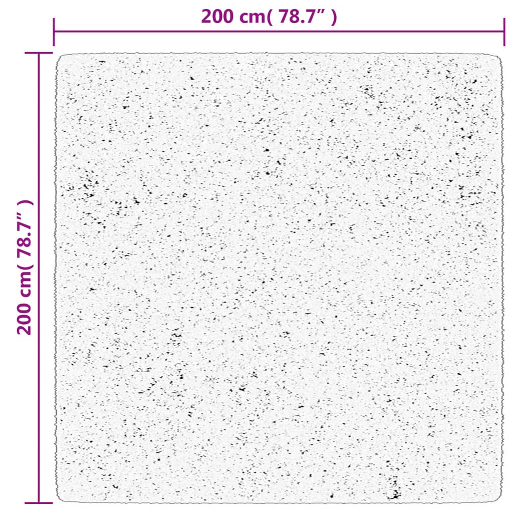 vidaXL Χαλί HUARTE με Κοντό Πέλος Μαλακό/ Πλενόμενο 200x200 εκ.