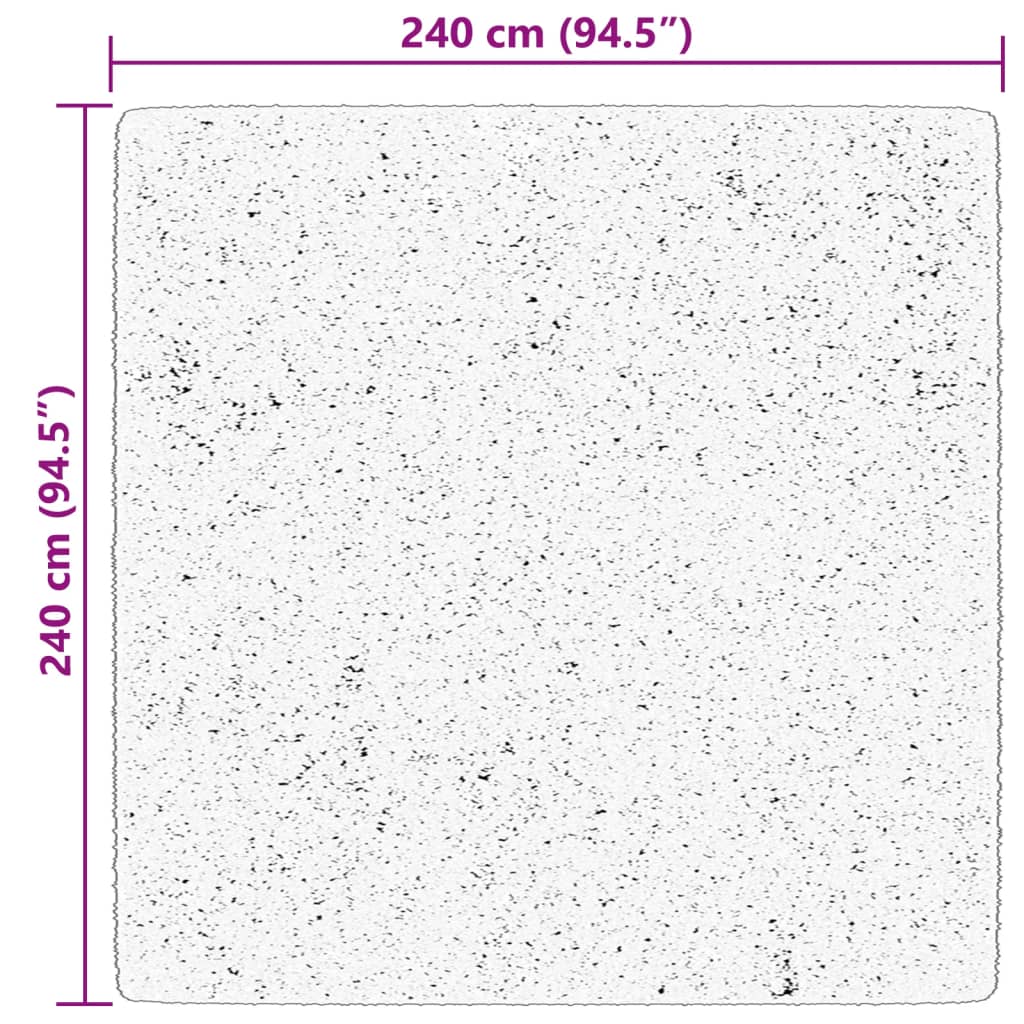 vidaXL Χαλί HUARTE Ροδαλό 240x240 εκ. με Κοντό Πέλος