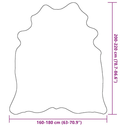 Χαλί Μαύρο 180 x 220 εκ. από Γνήσιο Δέρμα Αγελάδας