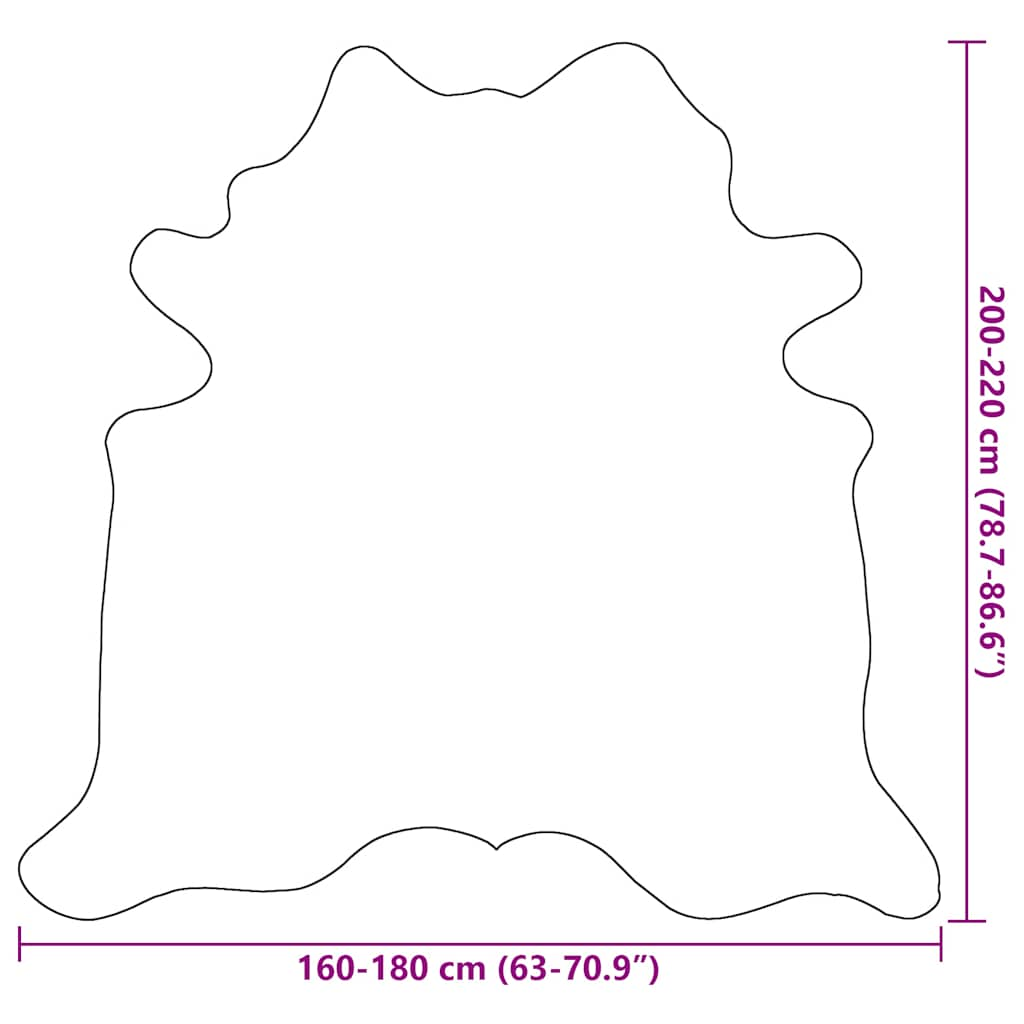 Χαλί από Γνήσιο Δέρμα Αγελάδας Καφέ / Λευκό 180 x 220 εκ.