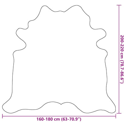 Χαλί από Γνήσιο Δέρμα Αγελάδας Καφέ / Λευκό 180 x 220 εκ.