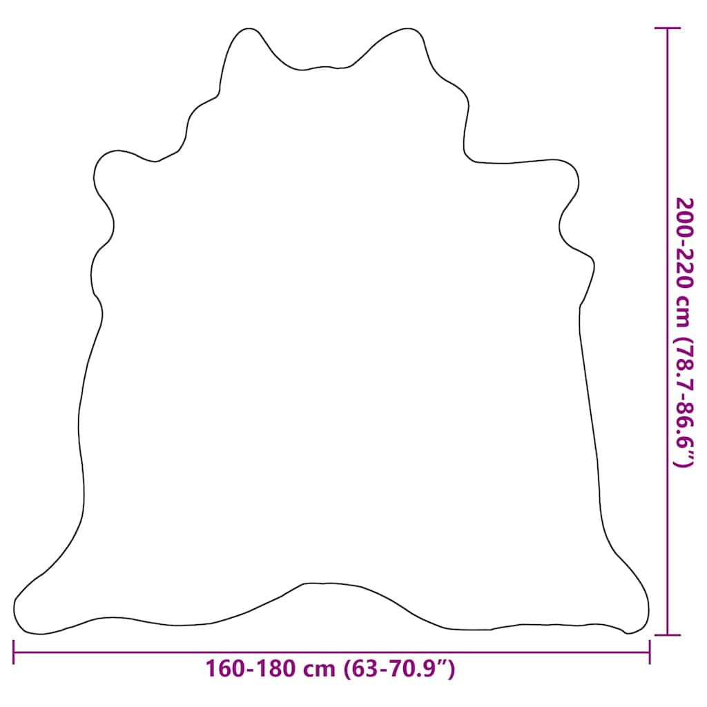 vidaXL Χαλί Μπεζ 180 x 220 εκ. από Γνήσιο Δέρμα Αγελάδας