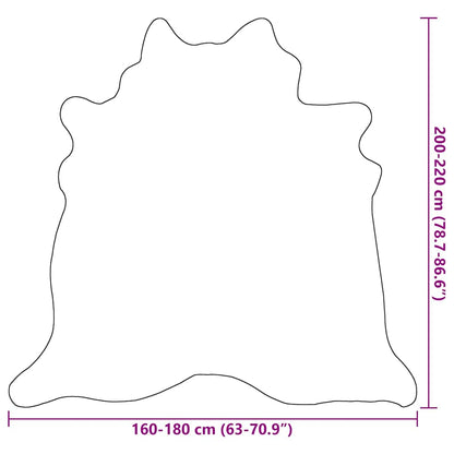 vidaXL Χαλί Μπεζ 180 x 220 εκ. από Γνήσιο Δέρμα Αγελάδας