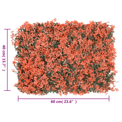  vidaXL Φράχτης 24 τεμ. Αν. Κόκκινο 40x60 εκ. Τεχνητά Φύλλα Σφενδάμου