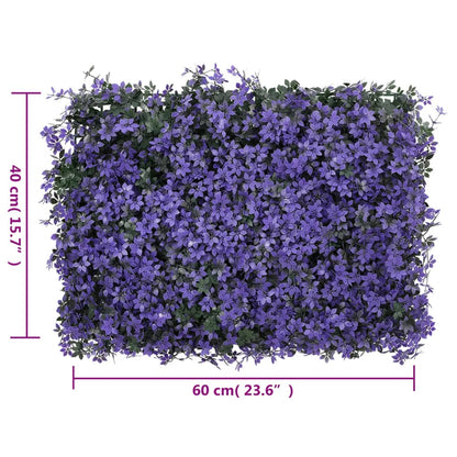  vidaXL Φράχτης 24 τεμ. Μοβ 40 x 60 εκ. από Τεχνητά Φύλλα