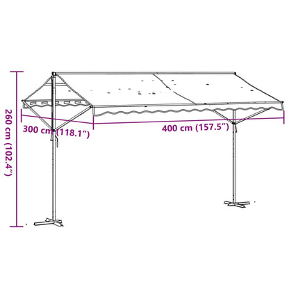 vidaXL Μπλε/Λευκή Μεταφερόμενη Τέντα 400x300 εκ