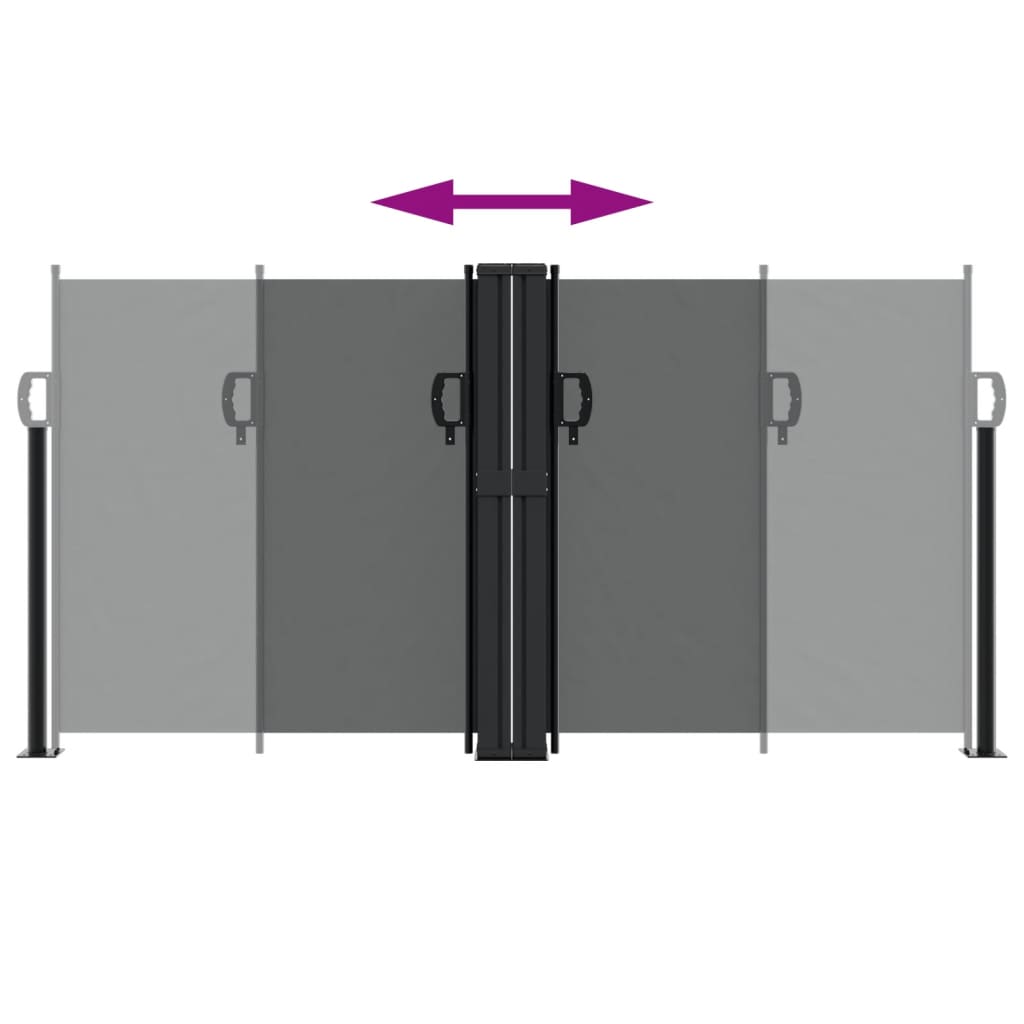 vidaXL Σκίαστρο Πλαϊνό Συρόμενο Ανθρακί 120 x 1000 εκ.