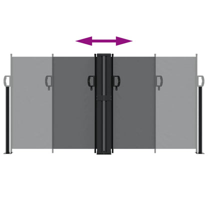 vidaXL Σκίαστρο Πλαϊνό Συρόμενο Μαύρο 120 x 1200 εκ.