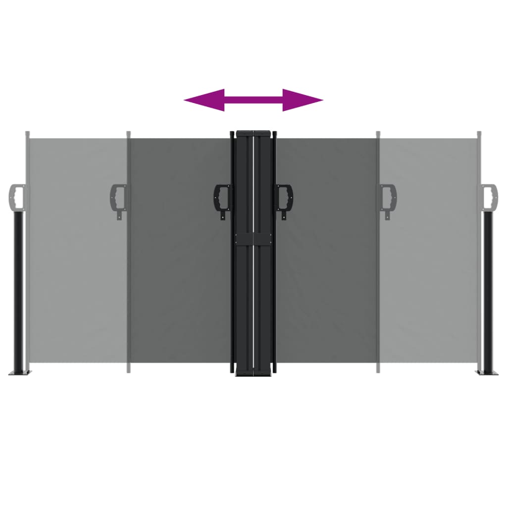 vidaXL Σκίαστρο Πλαϊνό Συρόμενο Ανθρακί 120 x 1200 εκ.