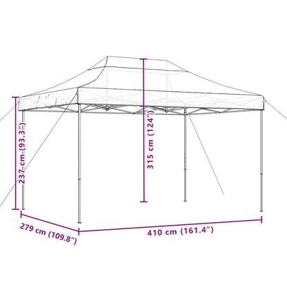 vidaXL Τέντα Εκδηλώσεων Πτυσσόμενη Pop-Up Μπεζ 410x279x315 εκ.