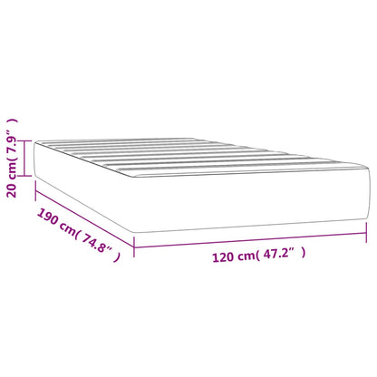 vidaXL Στρώμα με Pocket Springs Ανοιχτό Γκρι 120x190x20 εκ. Υφασμάτινο