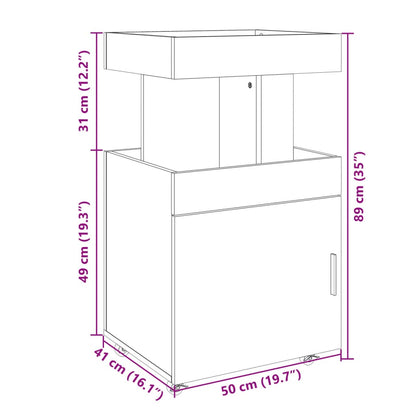 vidaXL Τρόλεϊ Μπαρ Sonoma Δρυς 50x41x89 εκ. Επεξ. Ξύλο