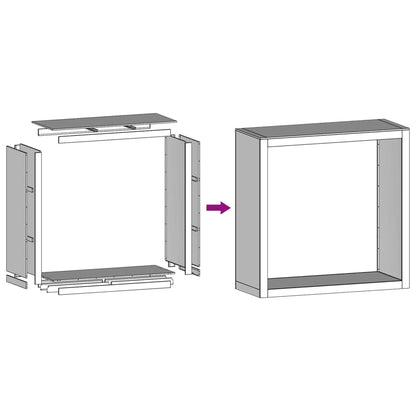 Ράφι για καυσόξυλα vidaXL 100x40x100 cm Ατσάλι σκληρυθέν στον αέρα