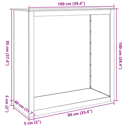 Ράφι για καυσόξυλα vidaXL 100x40x100 cm Ατσάλι σκληρυθέν στον αέρα