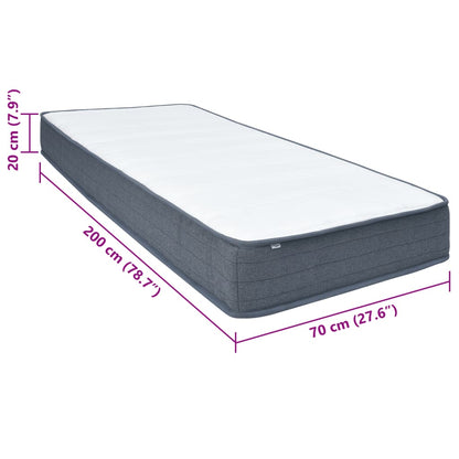 vidaXL Στρώμα Boxspring 200 x 70x 20 εκ. Υφασμάτινο