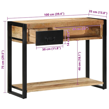 Τραπέζι Κονσόλας 100x35x75 cm από Μασίφ Ξύλο Μάνγκο