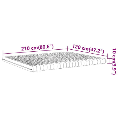 vidaXL Στρώμα Αφρού 7 Ζωνών Σκληρότητα 20 ILD Λευκό 120x210 εκ.