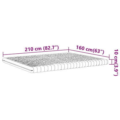 vidaXL Στρώμα Αφρού 7 Ζωνών Σκληρότητα 20 ILD Λευκό 160x210 εκ.