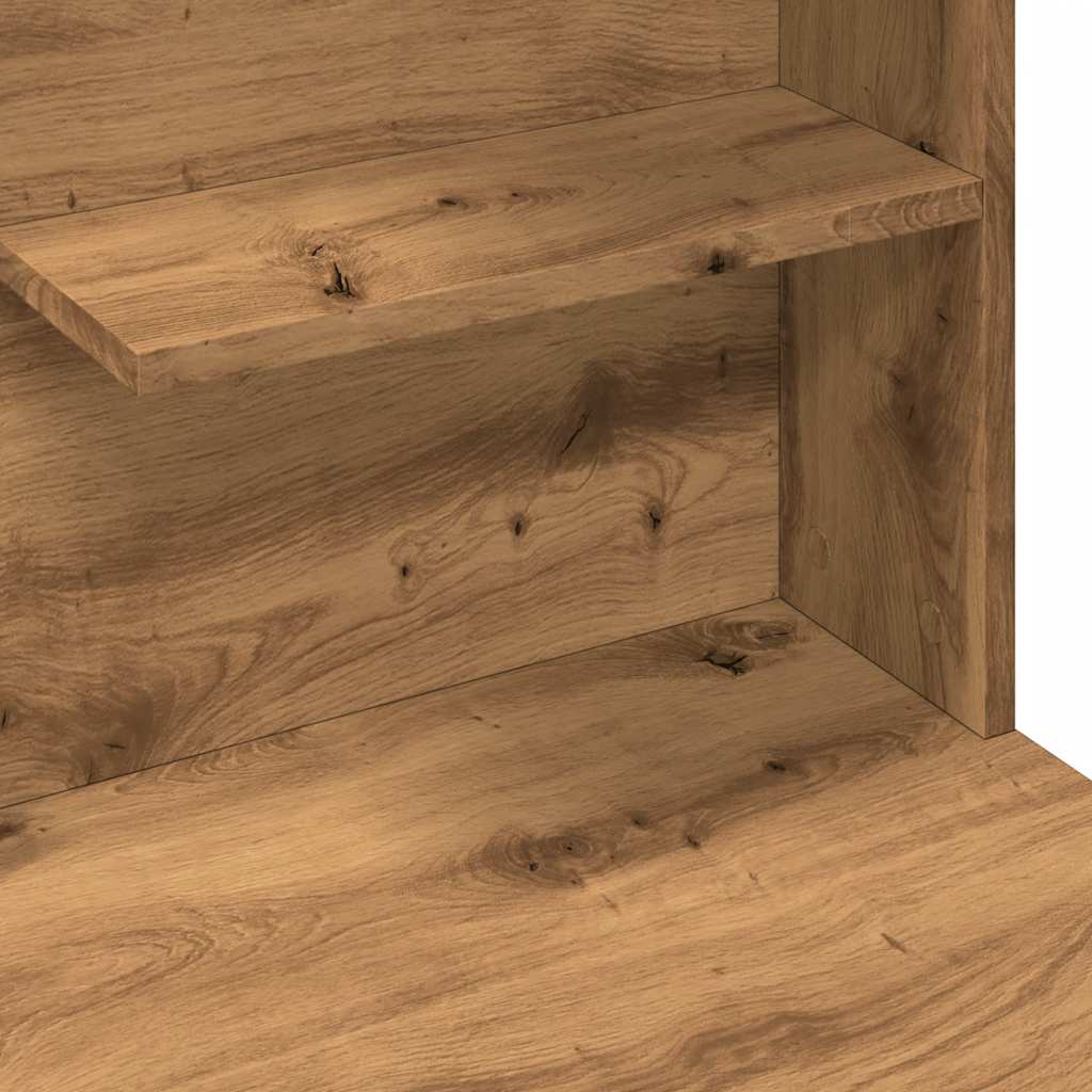 vidaXL Κομοδίνο με LED Artisan Oak 74,5x40x141 cm