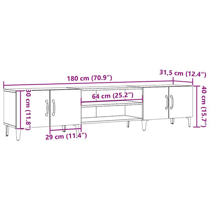 vidaXL Έπιπλο Τηλεόρασης Όψη Παλαιού Ξύλου 180x31,5x40 εκ. Επεξ. Ξύλο