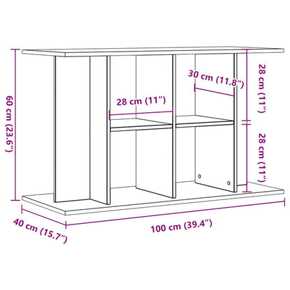 Βάση ενυδρείου vidaXL Artisan Oak 100x40x60 cm Κατασκευασμένο ξύλο