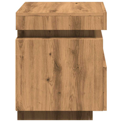 vidaXL Κομοδίνο με φώτα LED Artisan Oak 40x39x48,5 cm