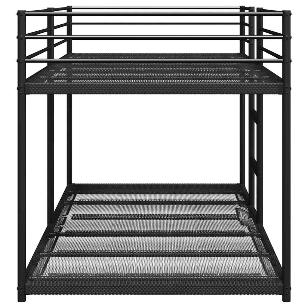 vidaXL Κουκέτα χωρίς στρώμα Μαύρο 80x200 cm Ατσάλι