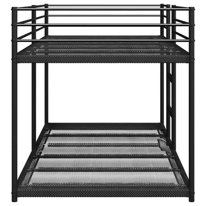 vidaXL Κουκέτα χωρίς στρώμα Μαύρο 80x200 cm Ατσάλι